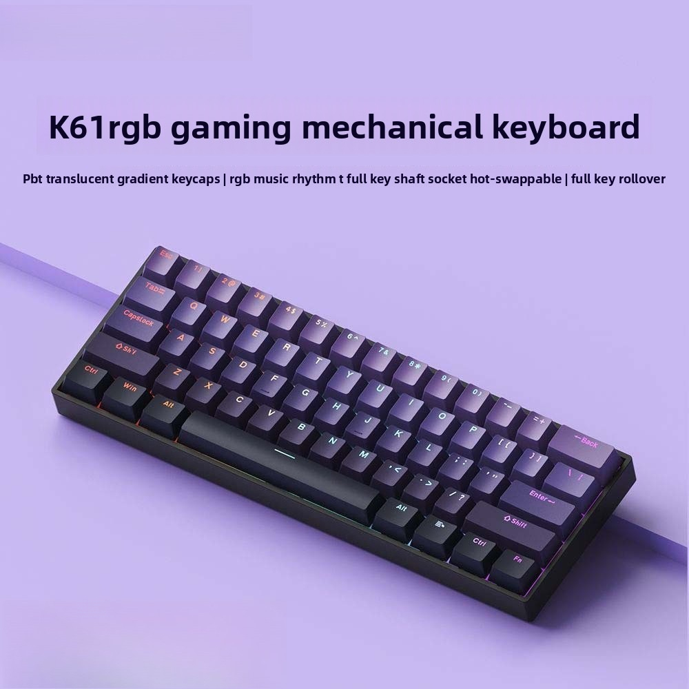 Keyboard Gaming Blue Switch - لوحة مفاتيح ميكانيكية لاسلكية 60% بتقنية