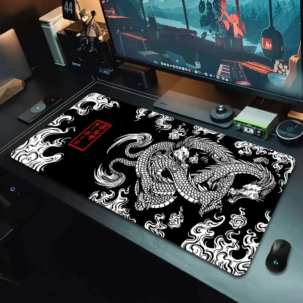 Gaming Keyboard Nearby - لوحة ماوس للألعاب بتصميم التنين الياباني،