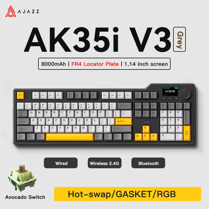 لوحة مفاتيح الألعاب Ajazz AK35 - مراجعة Gaming Keyboard Hot Swappable وسعره