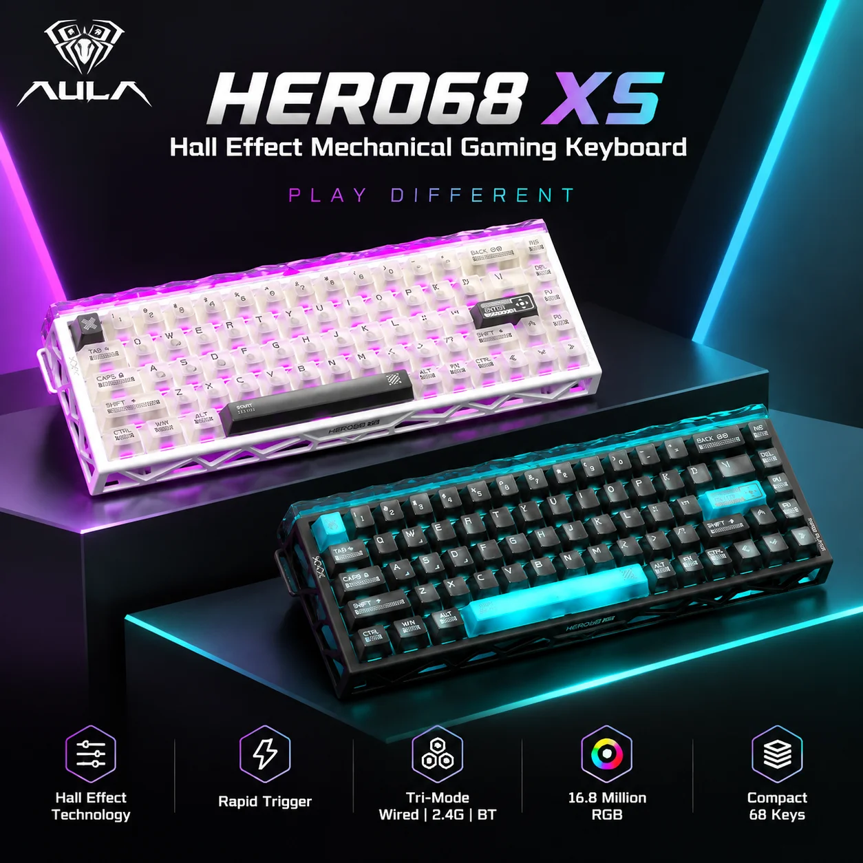 لوحة مفاتيح ألعاب لاسلكية Aula - مراجعة Gaming Keyboard Nearby وسعره