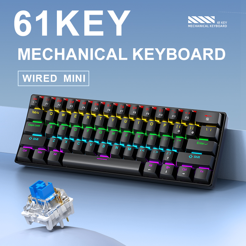 لوحة مفاتيح الألعاب الميكانيكي - مراجعة Keyboard Gaming Blue Switch وسعره