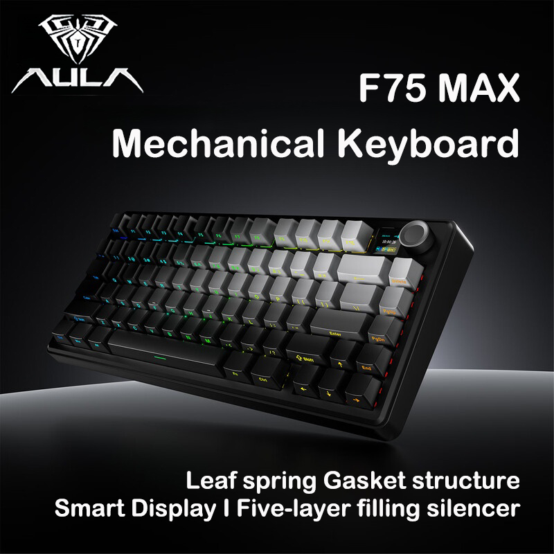 لوحة مفاتيح ميكانيكية AULA F75 - مراجعة Gaming Keyboard Hot Swappable وسعره