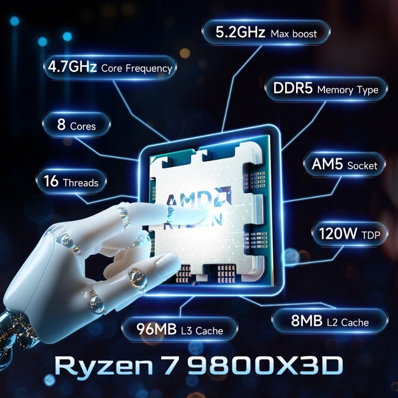 معالج AMD Ryzen 7 9800X3D AM5  - مراجعة Amd Cpu Ryzen 7 وسعره